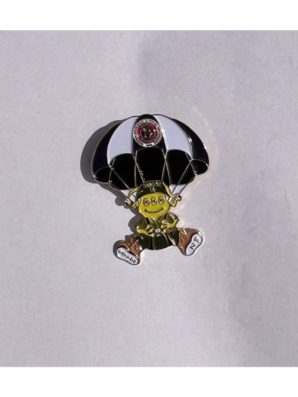 Vintage NAPS Ranger 13 Parachute Figural Enamel Lapel Pin National Association P
